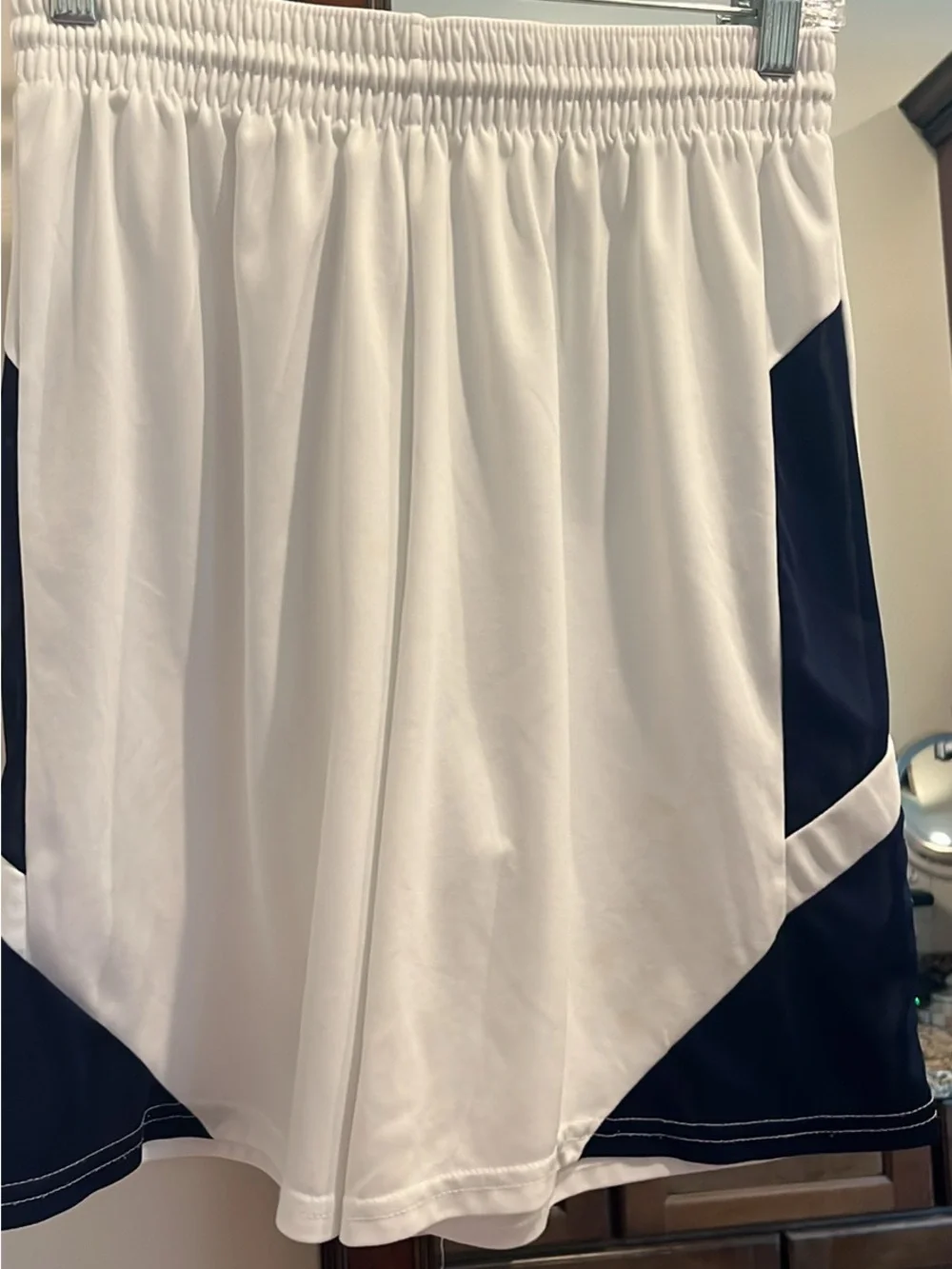 Augusta Sportswear White and Navy Athletic Men's Shorts